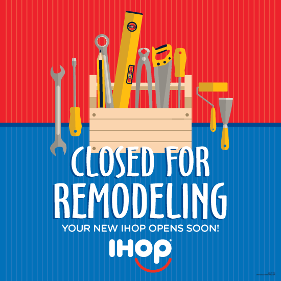 "Closed for Remodeling" Window Cling (2' x 2')