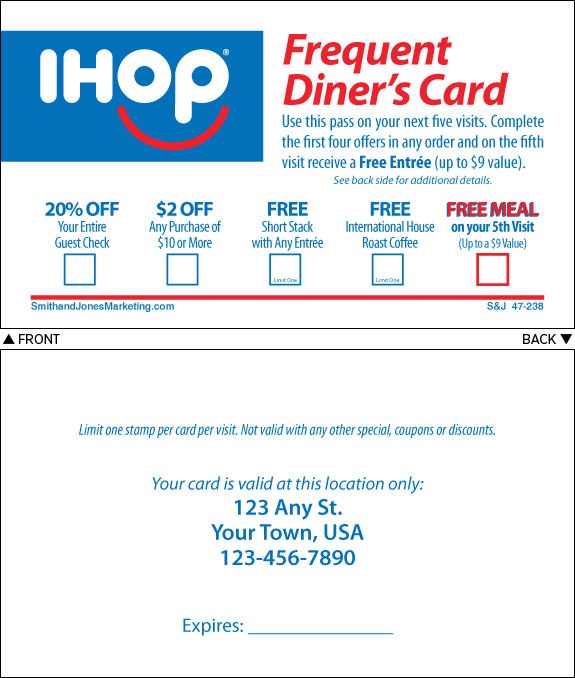 Frequent Diner BCS Card (2-Sided)