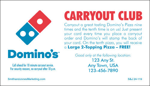 Carry Out Club Card (2-Sided) Carry Out Club Card (2-Sided)