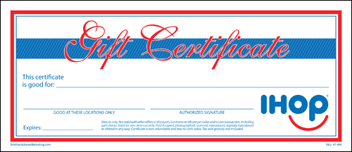 Safety Paper Gift Certificate