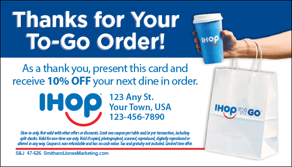 To-Go Order Thanks BCS Card