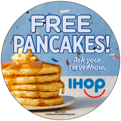 Free Pancakes Crew Button