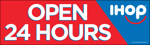 "Open 24 Hours" Banner - Click Image to Close