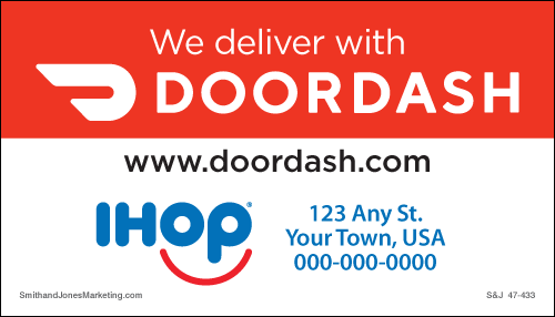 We Deliver With Doordash BCS Card - Click Image to Close